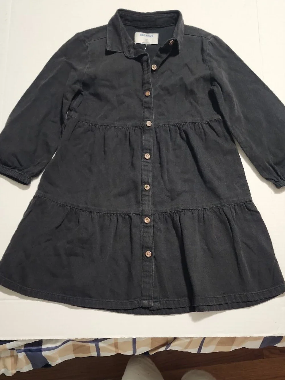 Old Navy Button-Front Tiered Dress, Girl S (6-7)